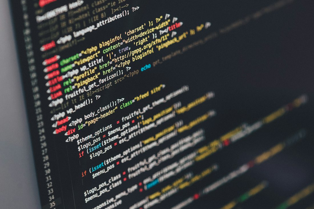 Source code on a screen being reviewed